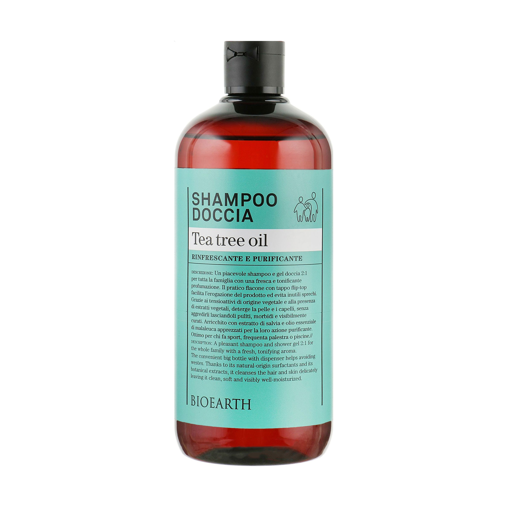 

Шампунь та гель для душу Bioearth Tea Tree Oil Shampoo & Body Wash Чайне дерево, 500 мл
