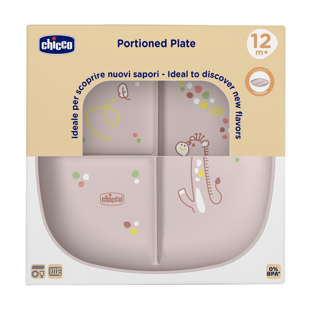 

Уцінка! Дитяча тарілка Chicco Portioned Plate рожева, від 1 року (16003.15)