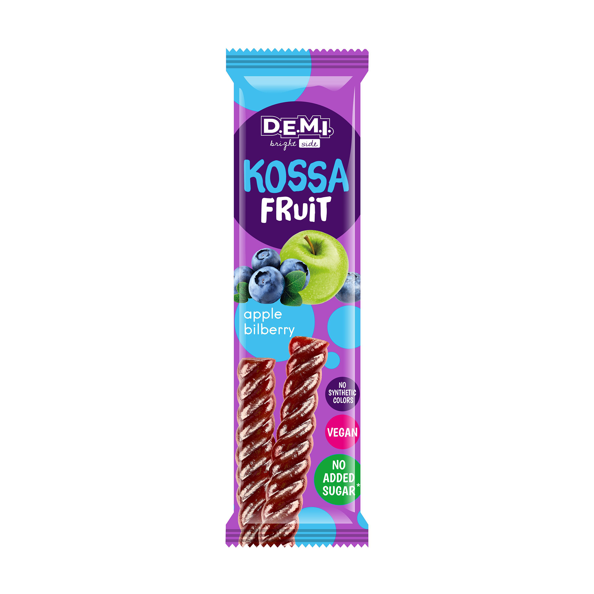 

Фруктова пастила D.E.M.I Kossa Fruit Чорниця, 6*15 г