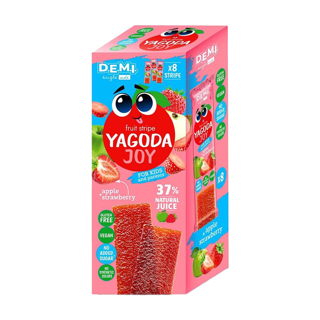 

Фруктова пастила D.E.M.I Yagoda Joy Полуниця, 8*15 г