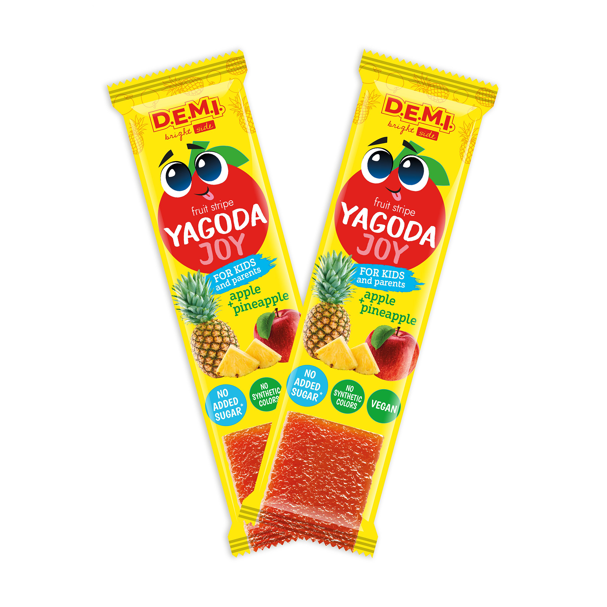 

Фруктова пастила D.E.M.I Yagoda Joy Ананас, 2*15 г