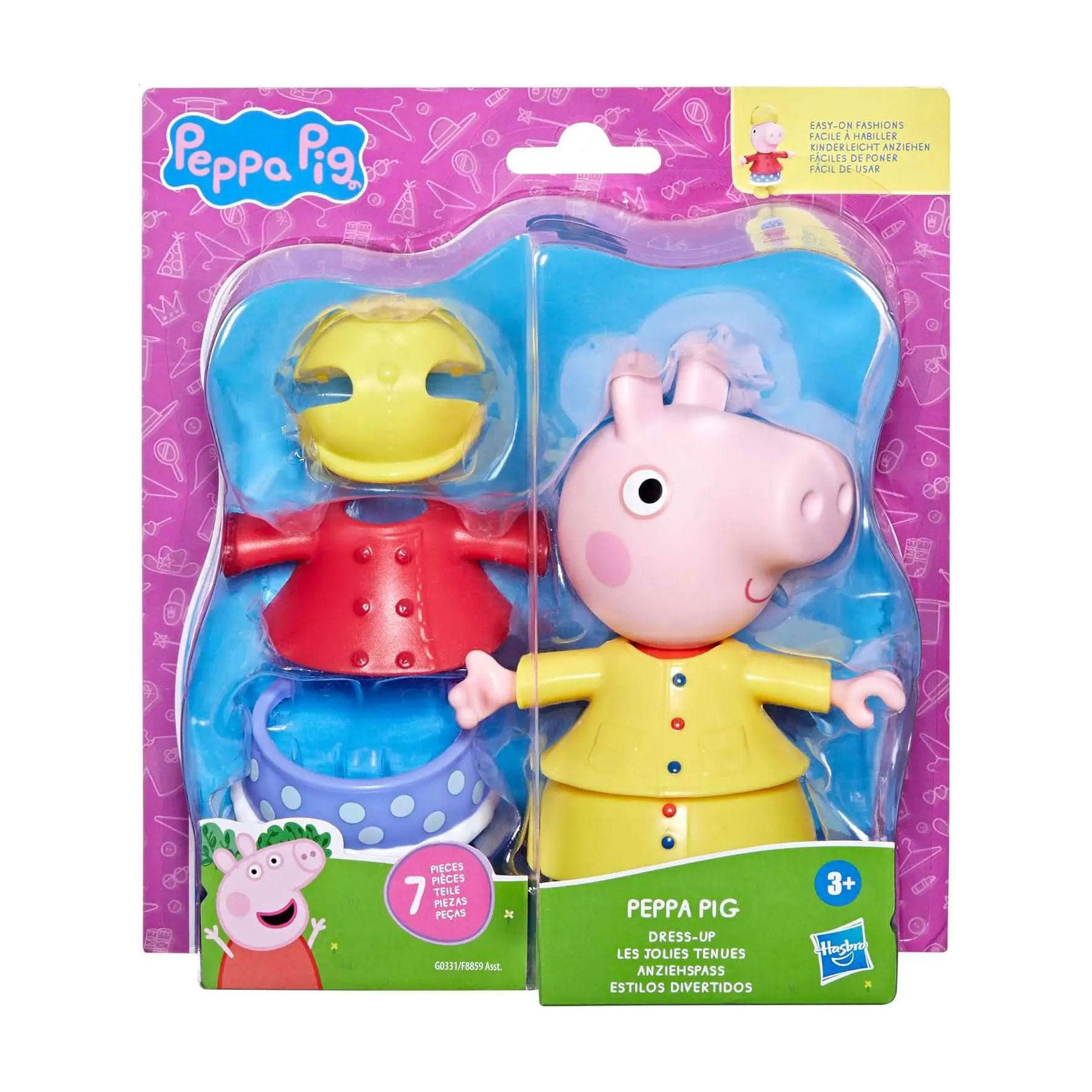 

Ігровий набір Peppa Pig Модна пригода Одягни Пеппу, від 3 років, 15 см, 7 елементів (G0331)