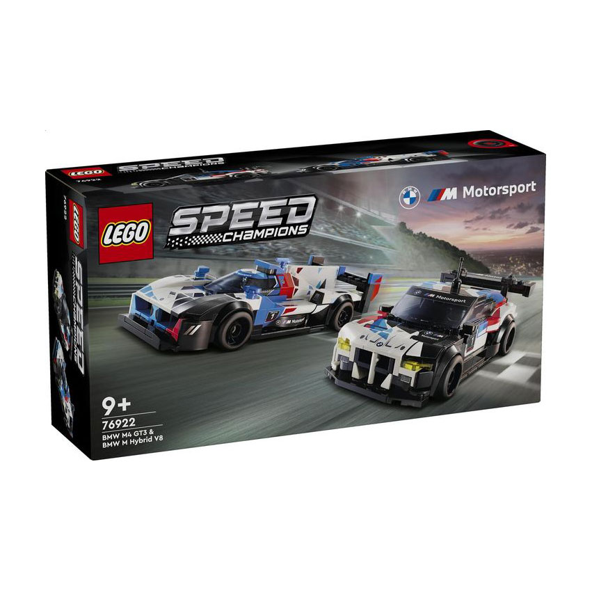 

Конструктор LEGO Speed Champions Автомобілі для перегонів BMW M4 GT3 і BMW M Hybrid V8, 676 деталей, від 9 років (76922)