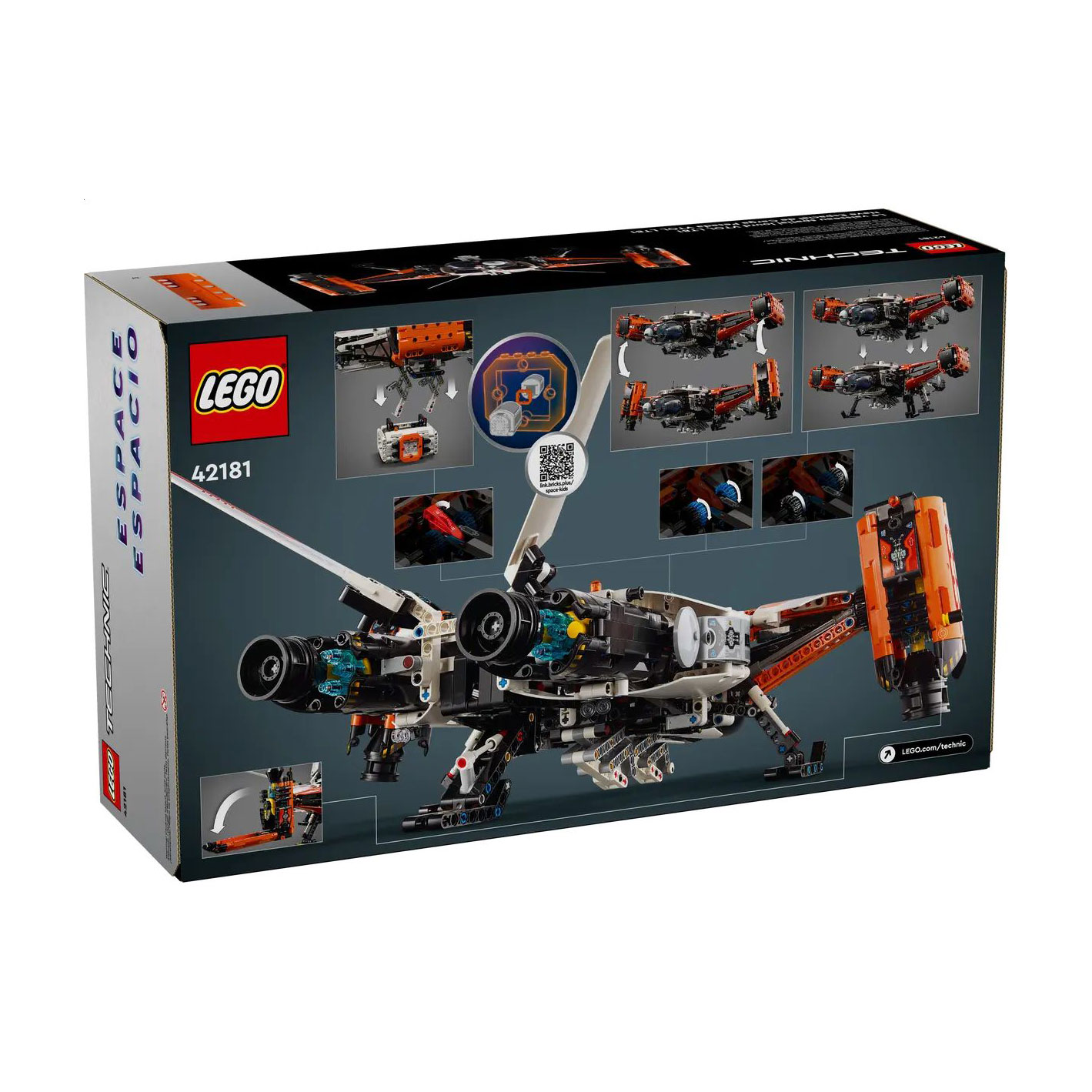 

Конструктор LEGO Technic Вантажний космічний корабель VTOL LT81, 1365 деталей, від 10 років (42181)