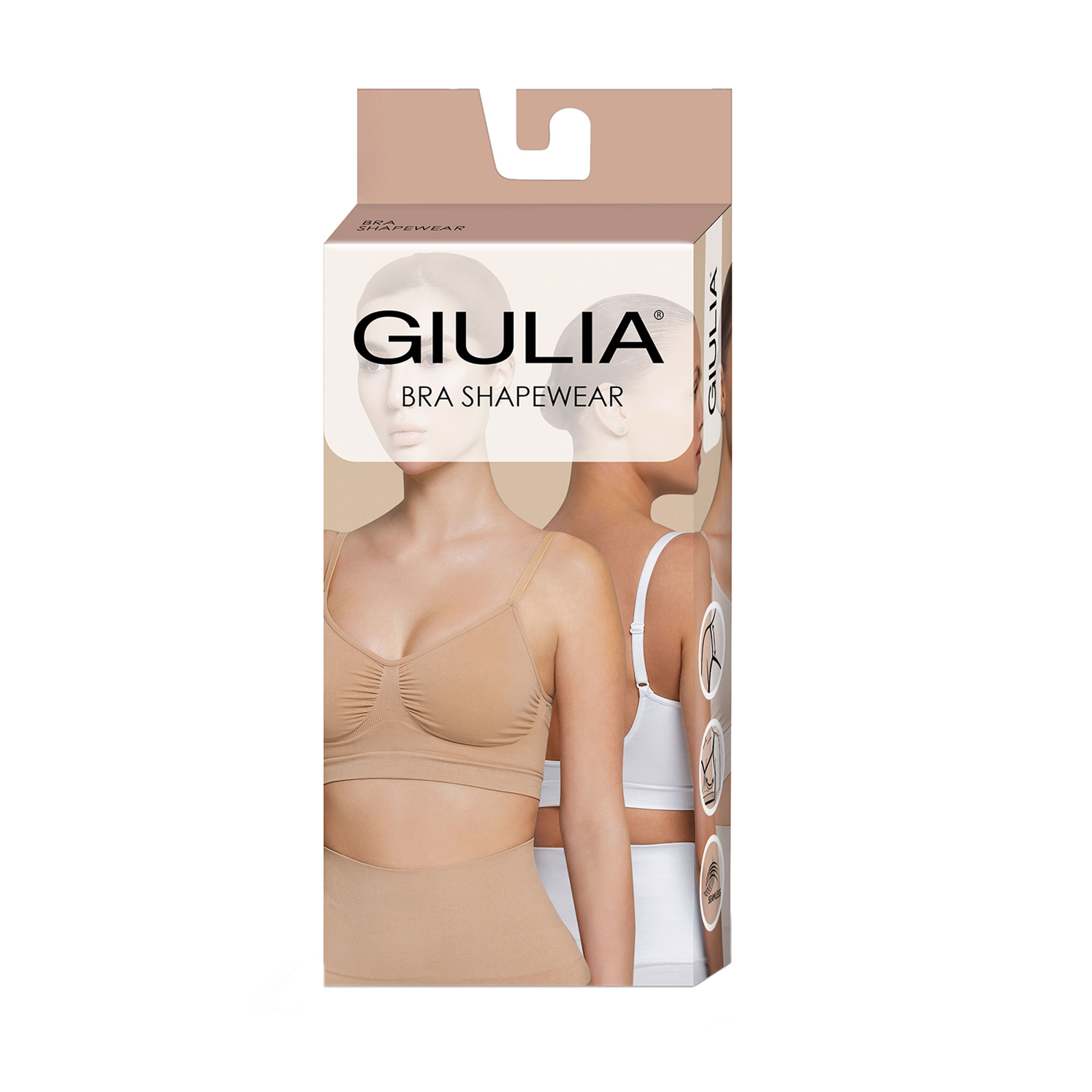 

Бюстгальтер Giulia Bra Shapewear без кісточок, безшовний, Black, розмір L/XL