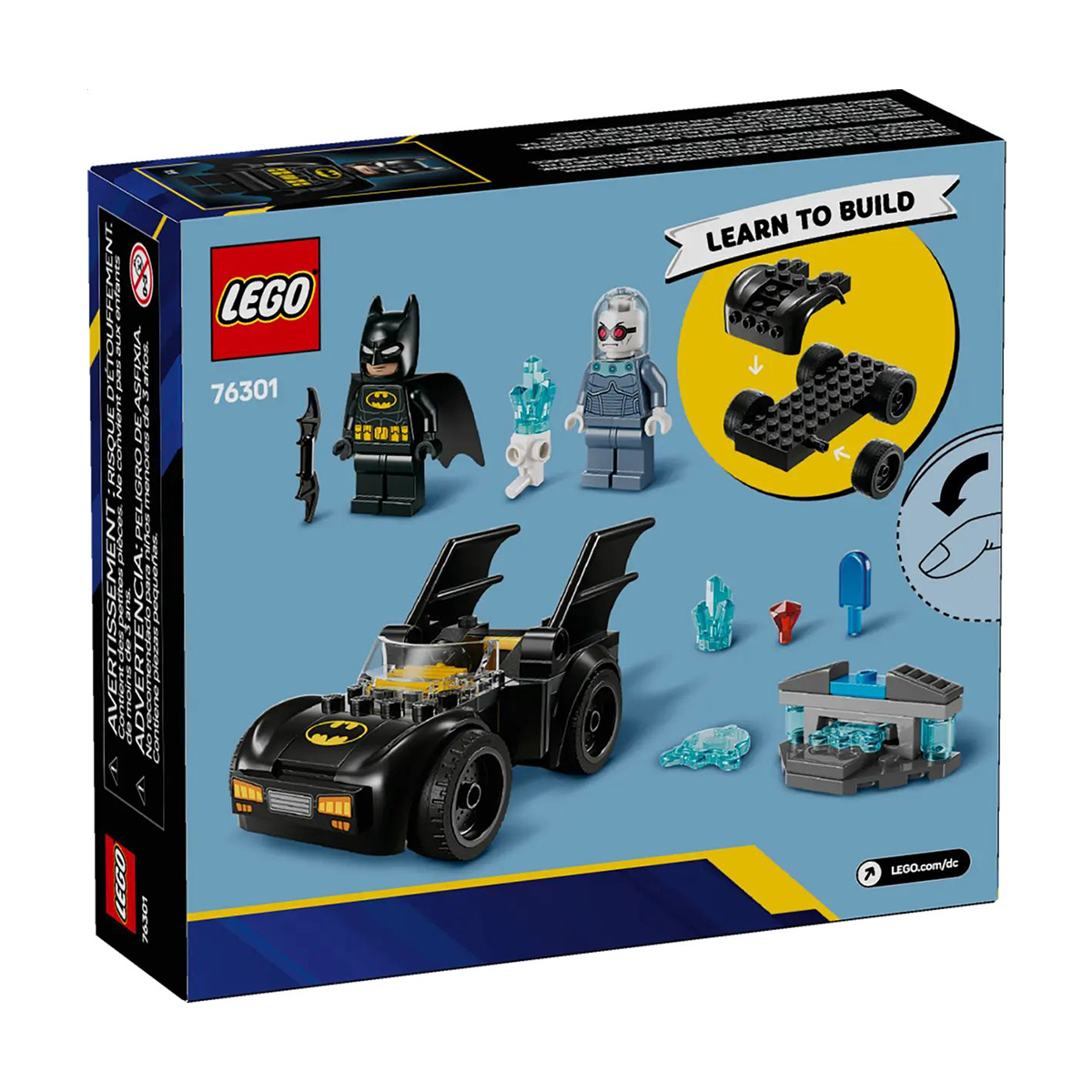 

Конструктор LEGO DC Batman: Бетмен і Бетмобіль проти містера Фріза, 63 деталі, від 4 років (76301)