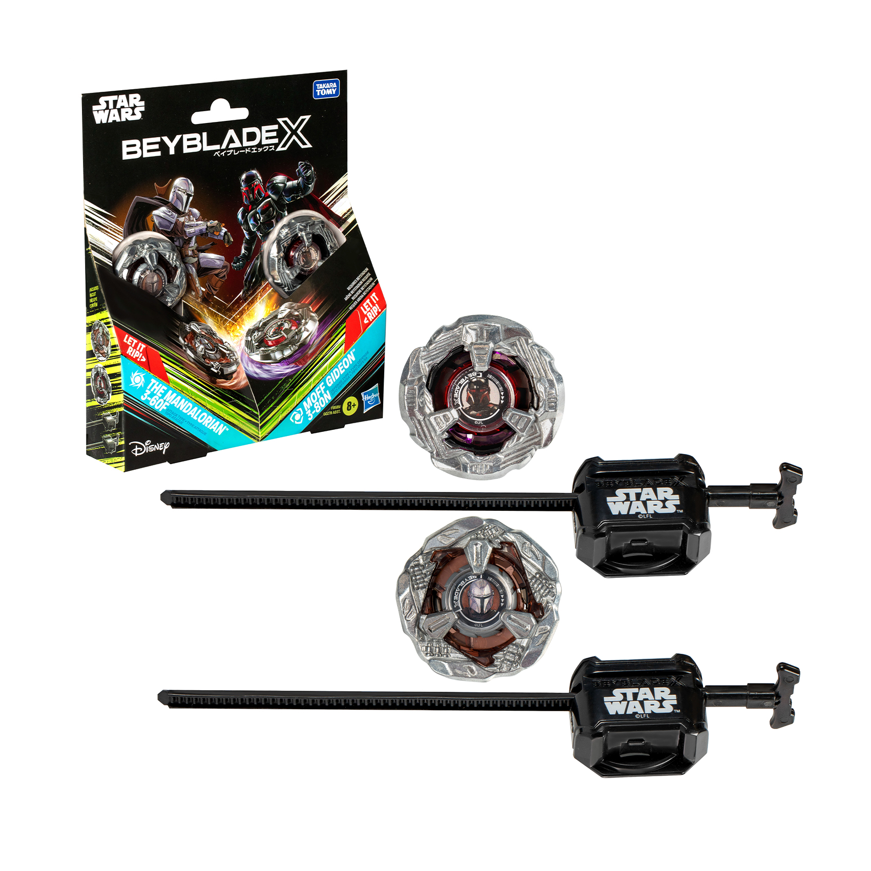 

Ігровий набір Beyblade X Star Wars Collab The Mandalorian 3-60F vs. Moff Gideon 3-80N Multipack Set, від 8 років (G0279/F9589)