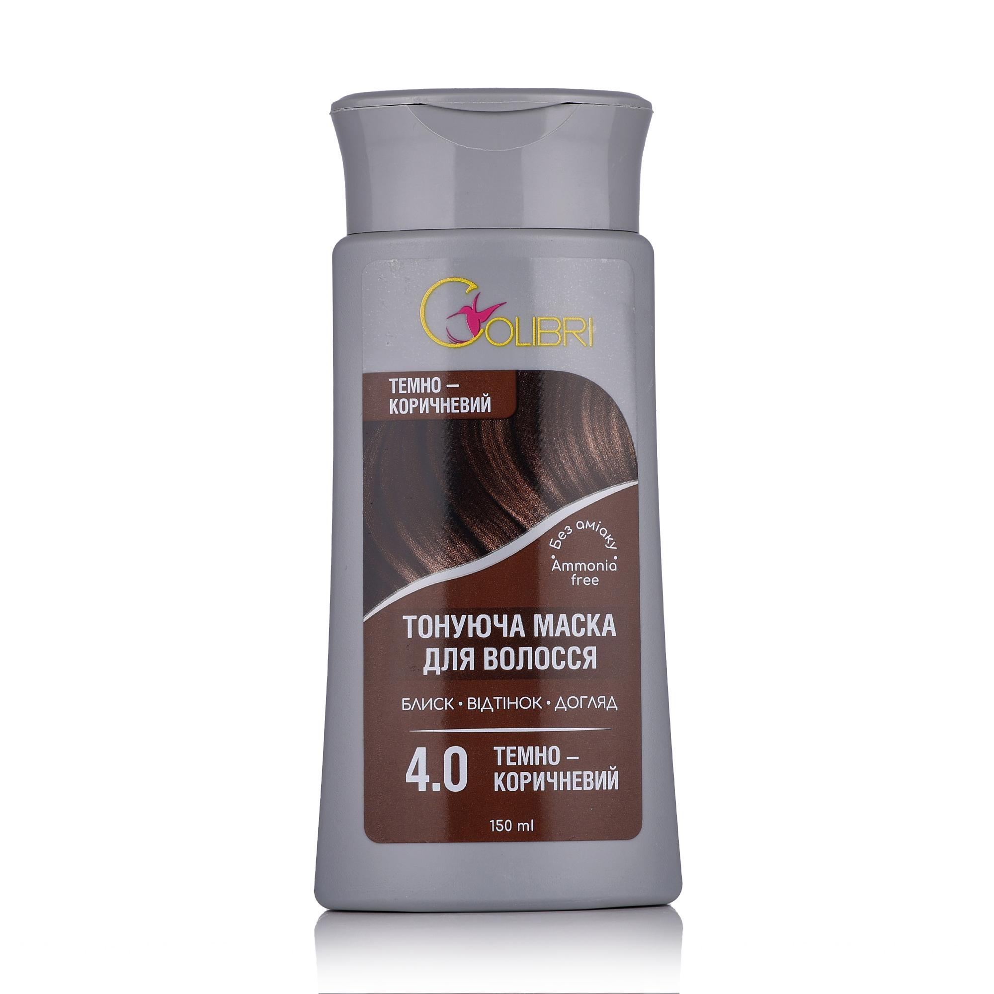 

Тонуюча маска для волосся COLIBRI, 4.0 Темно-коричневий, 150 мл