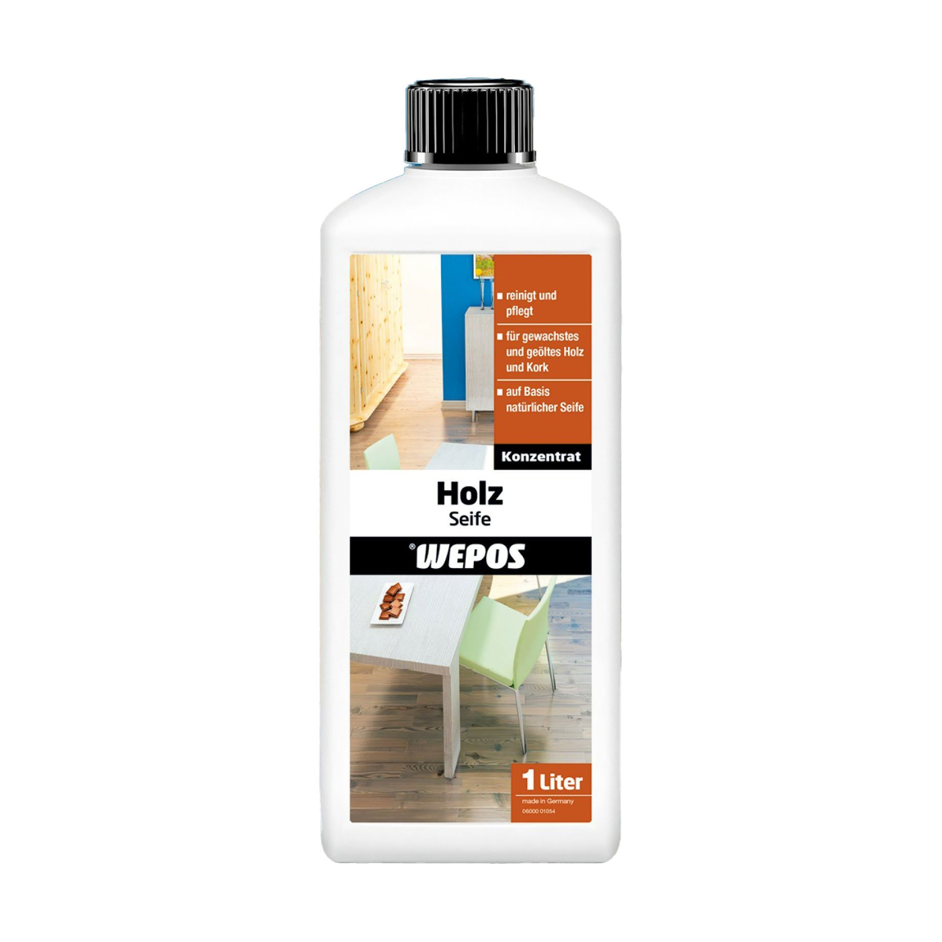 

Засіб для дерев'яної підлоги Wepos на основі натурального мила, 1 л