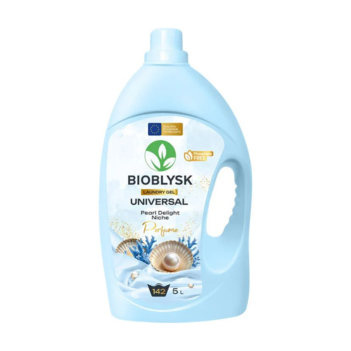 

Парфумований гель для прання BioBlysk Universal & Pearl Delight Niche Perfume, 142 цикли прання, 5 л