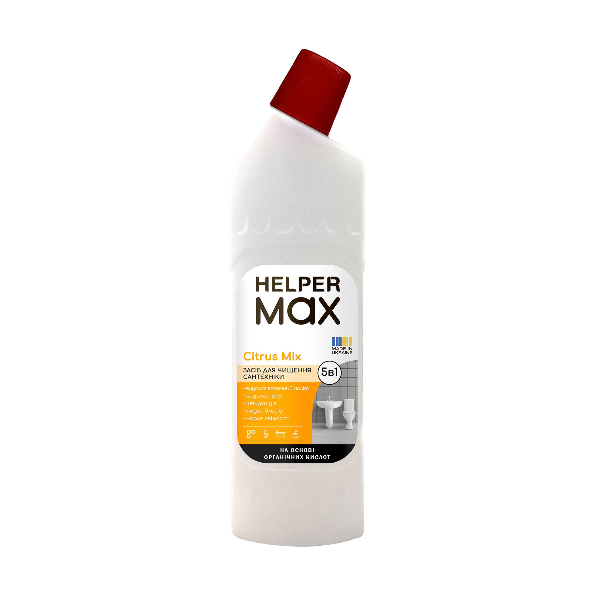 

Засіб для чищення сантехніки Helper Max Citrus Mix, 1 л
