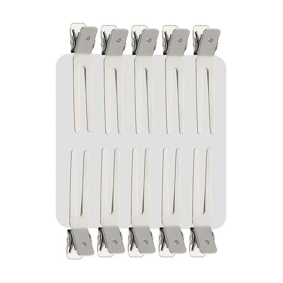 

Затискач для волосся Sibel Curl Clips Metal 2 Prongs металевий, з двома зубчиками, 20 шт (9342233)
