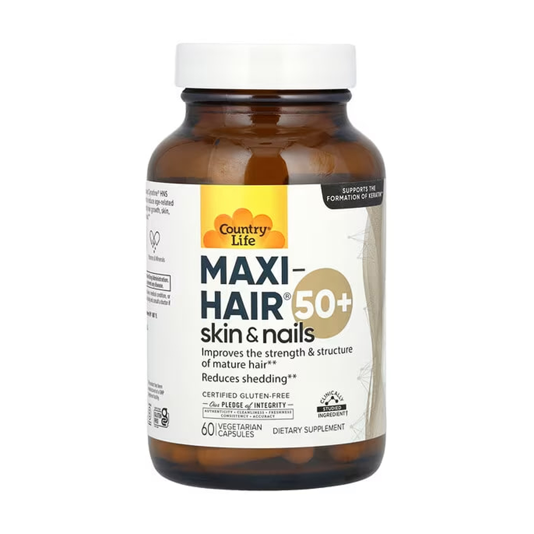 

Комплекс для волосся Country Life Maxi Hair, від 50 років, 60 вегетаріанських капсул