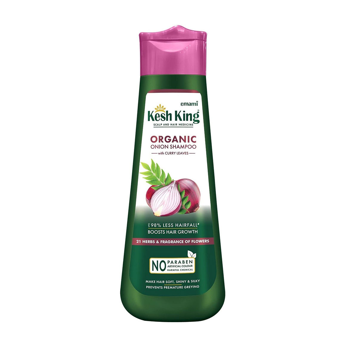 

Органічний цибулевий шампунь для волосся Emami Kesh King Organic Onion Shampoo з листям каррі, 200 мл