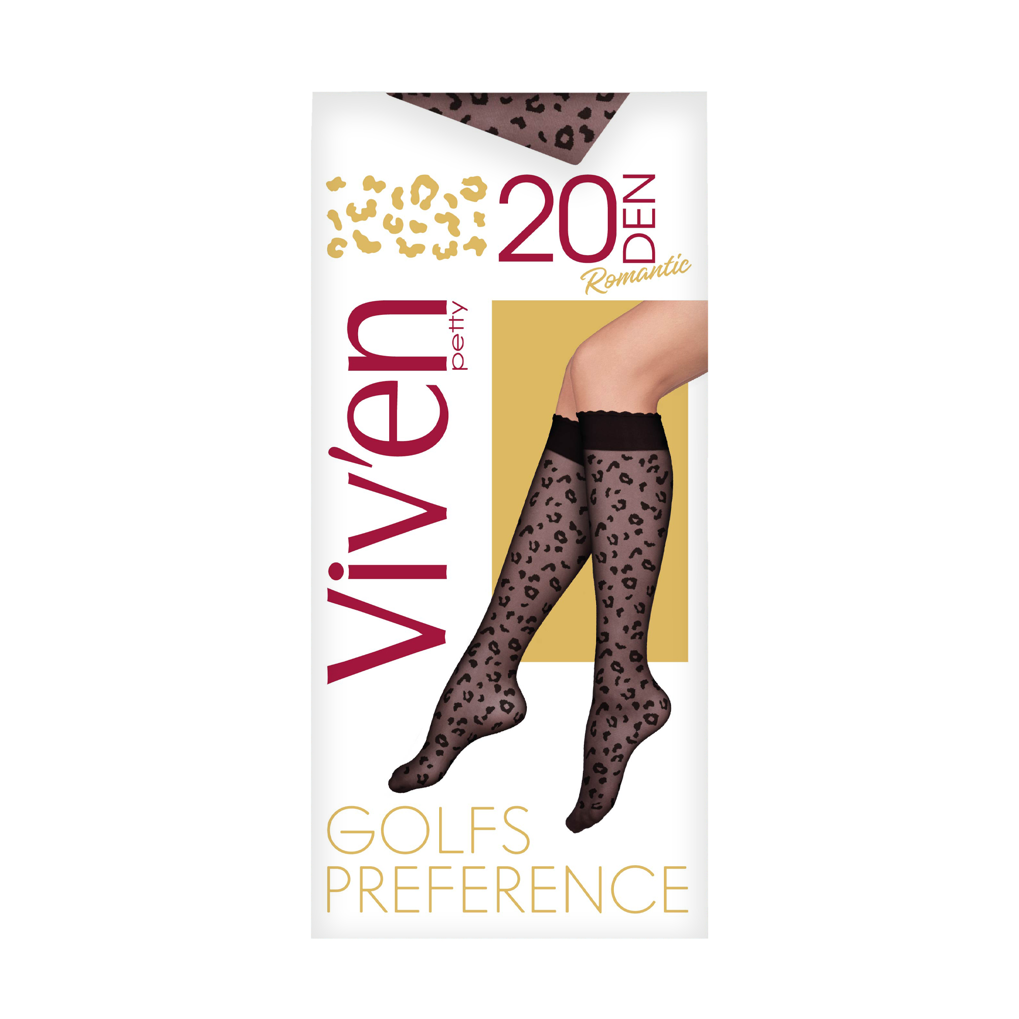 

Півпанчохи жіночі Viv'en petty 20 DEN, лео чорний