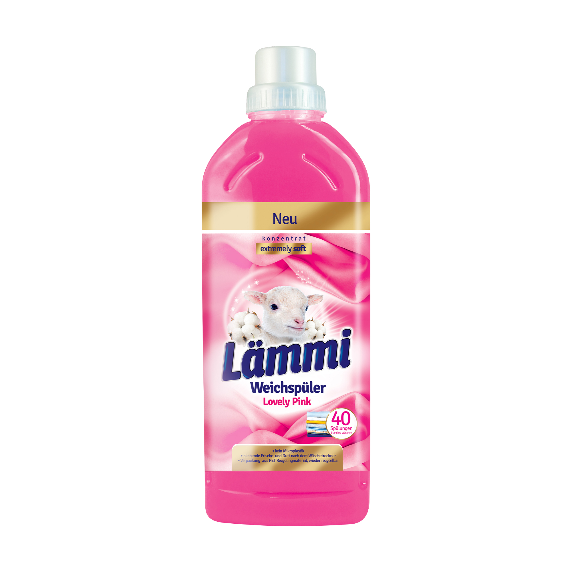 

Ополіскувач-кондиціонер для білизни LAMMI Lovely Pink, 40 циклів прання, 1 л