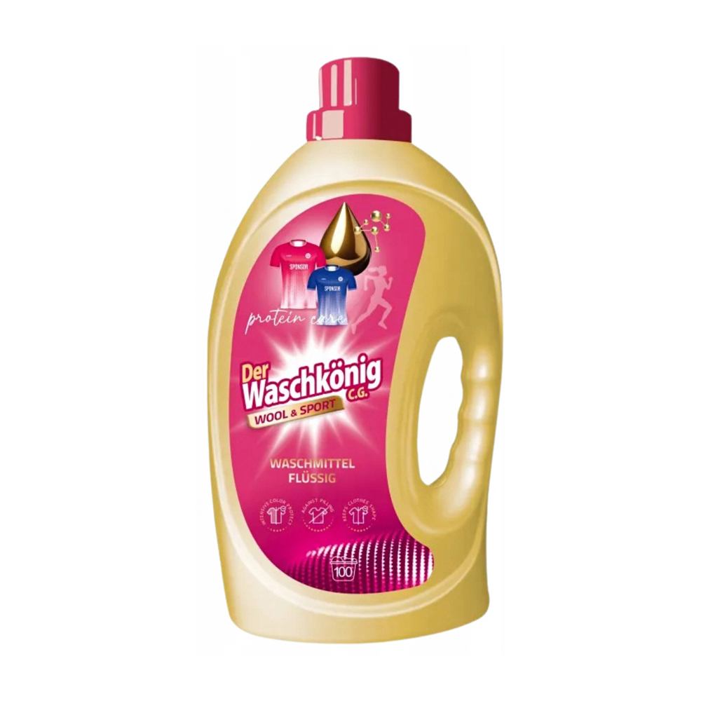

Гель для прання Waschkonig Wool & Sport, 100 циклів прання, 3 л