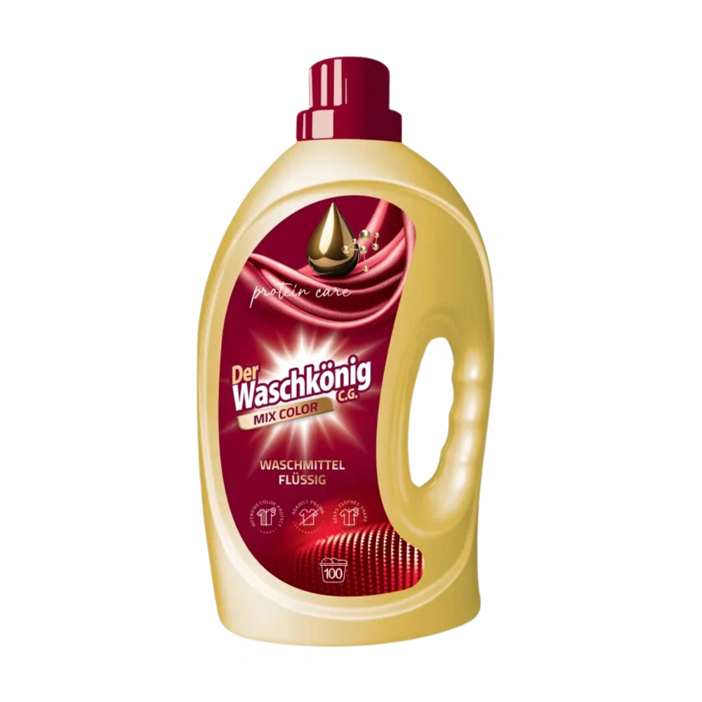 

Гель для прання Waschkonig Mix Color, 100 циклів прання, 3 л