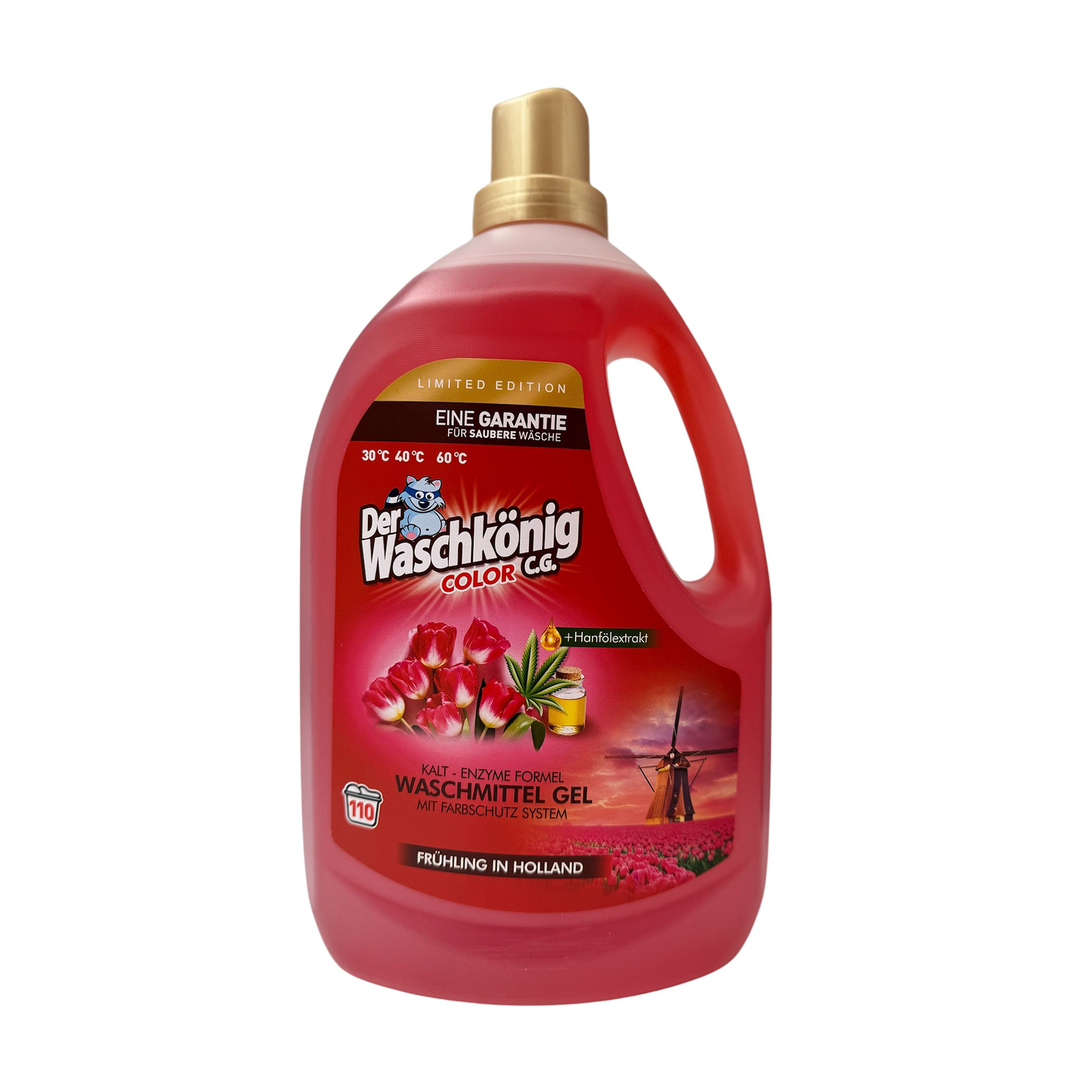 

Гель для прання Waschkonig Color Fruhling In Holland, 110 циклів прання, 3.305 л