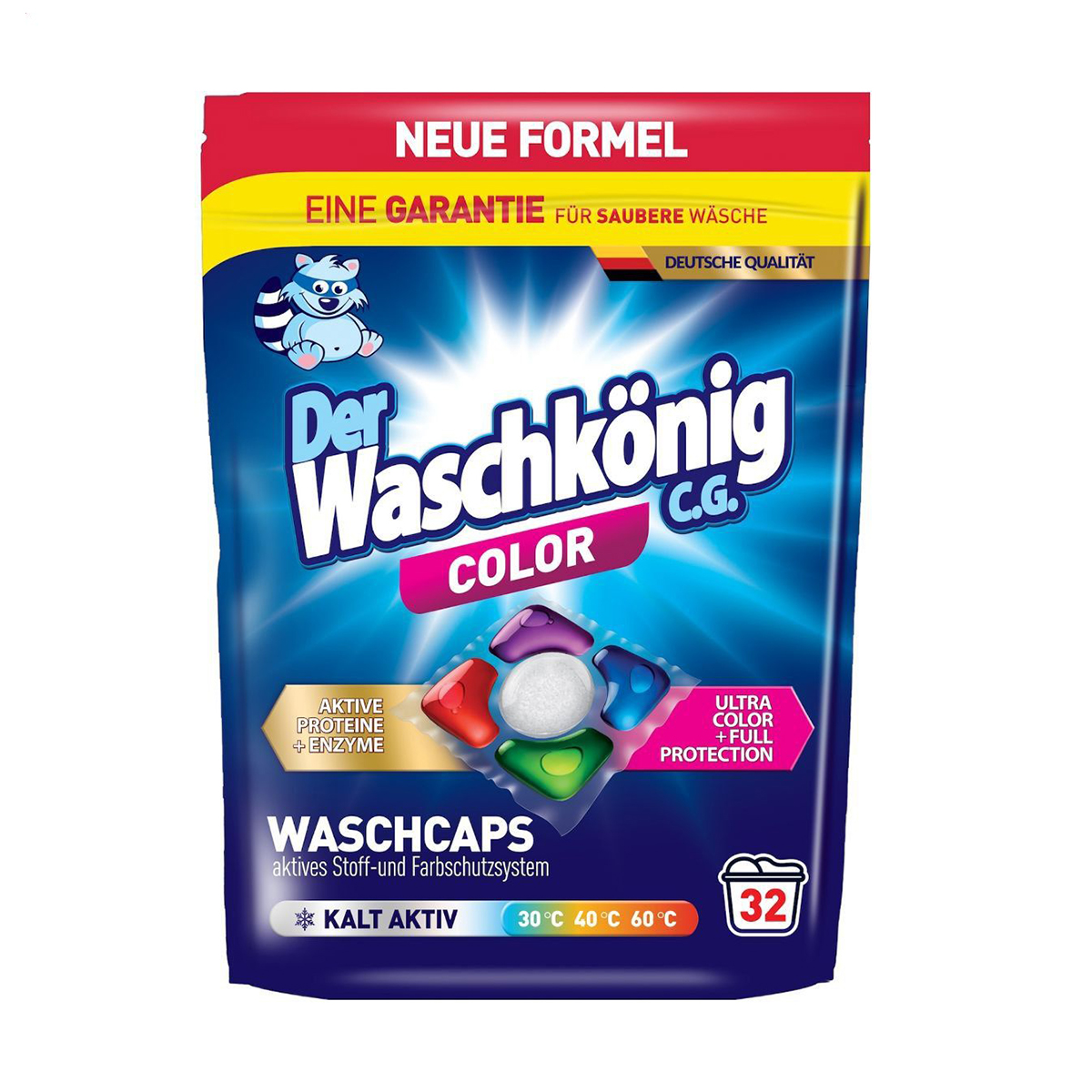 

Капсули для прання Waschkonig Color, 32 цикли прання, 32 шт
