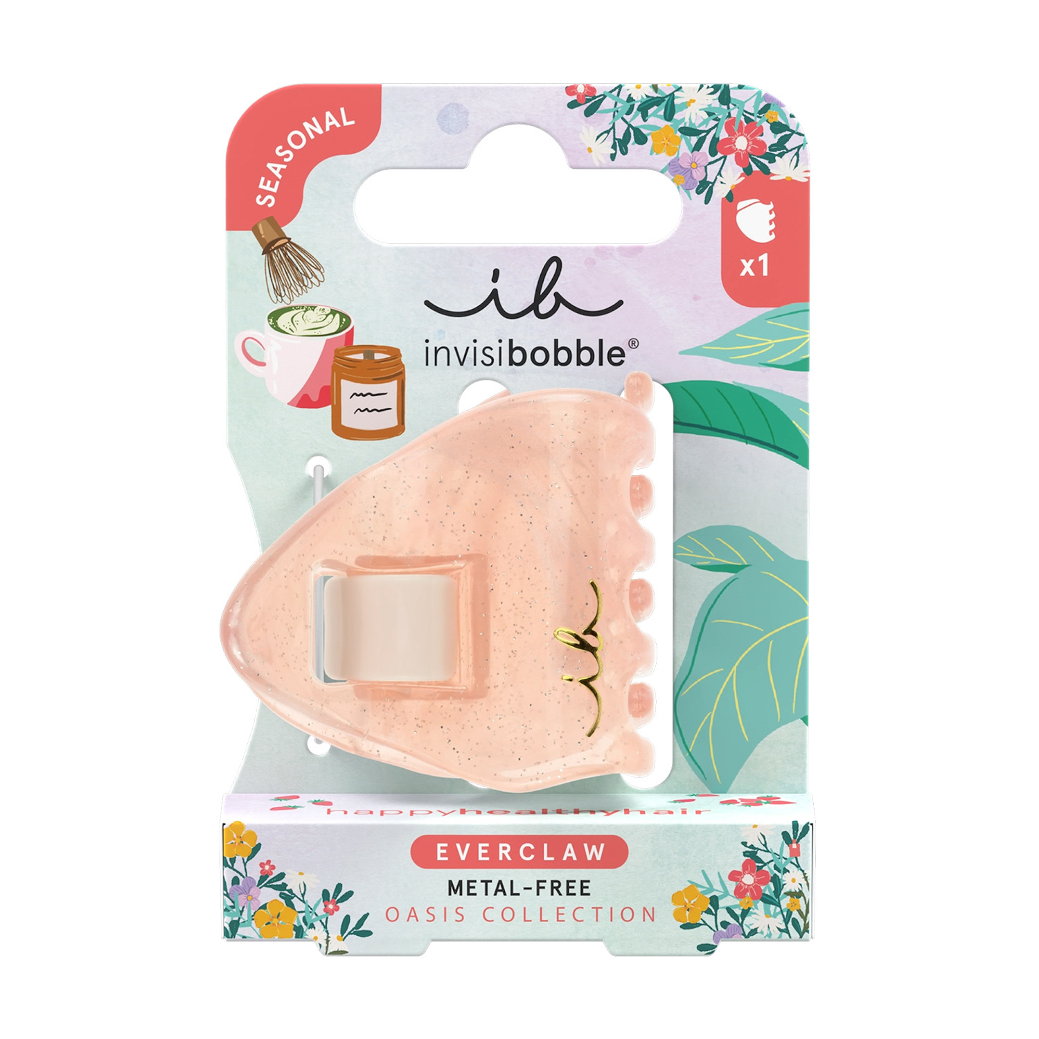 

Заколка-краб для волосся Invisibobble Everclaw S Oasis Coral Crush, 1 шт