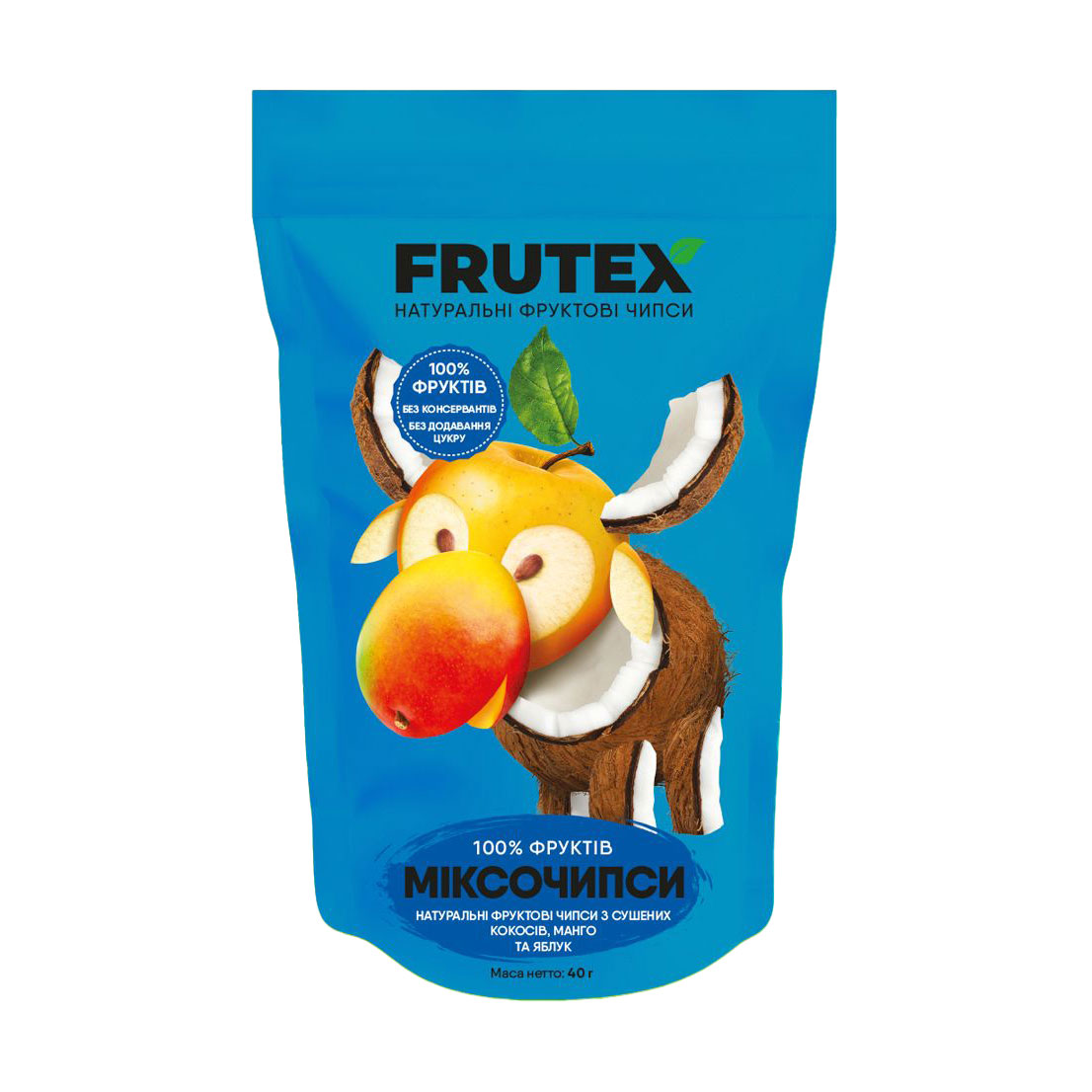 

Фруктові чипси Frutex Міксочипси Кокос, манго, яблуко, 40 г