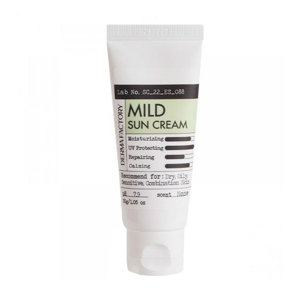 

Сонцезахисний крем для обличчя Derma Factory Mild Sun Cream SPF 50+ PA++++, 30 г