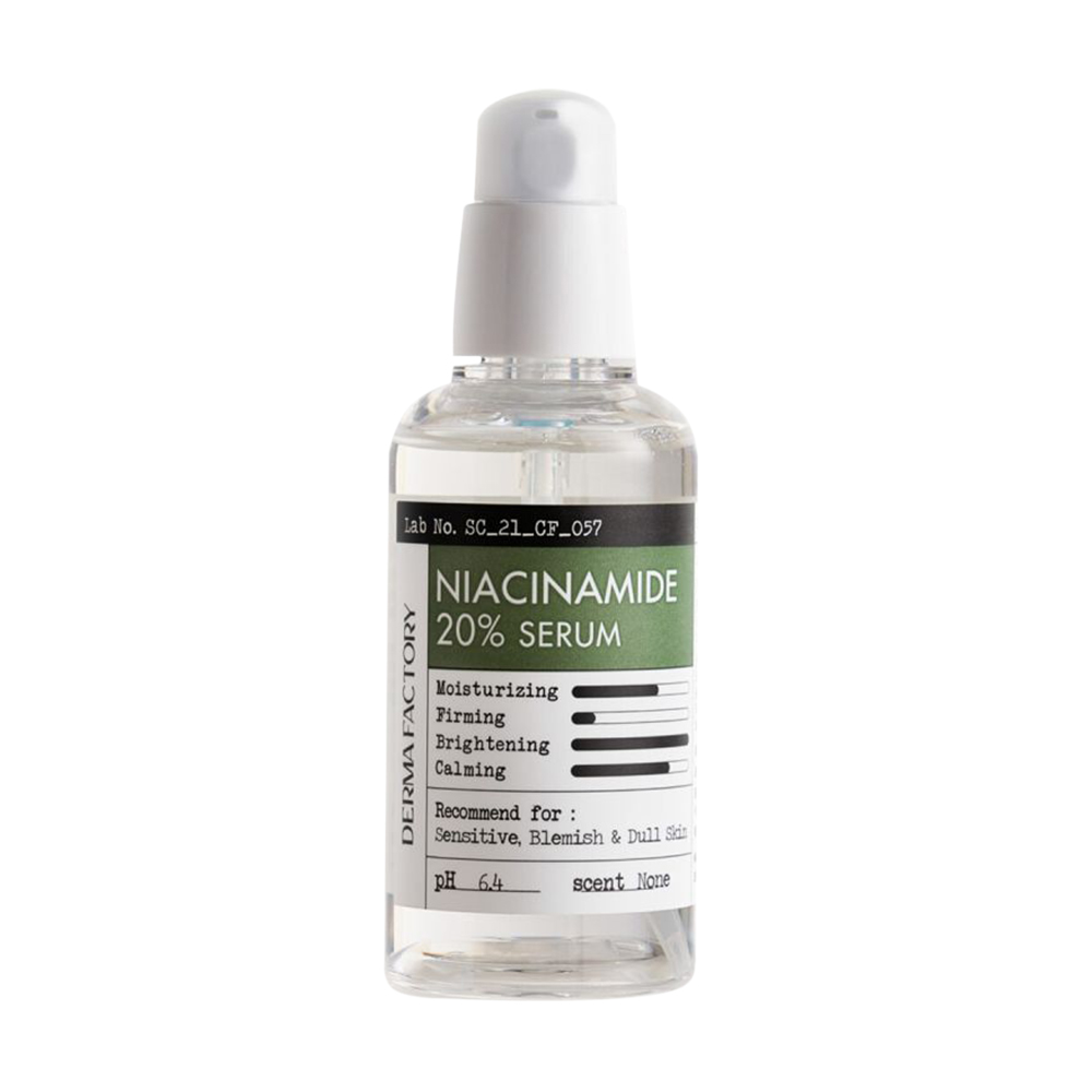 

Заспокійлива сироватка для обличчя Derma Factory Niacinamide 20% Serum з ніацинамідом, 80 мл