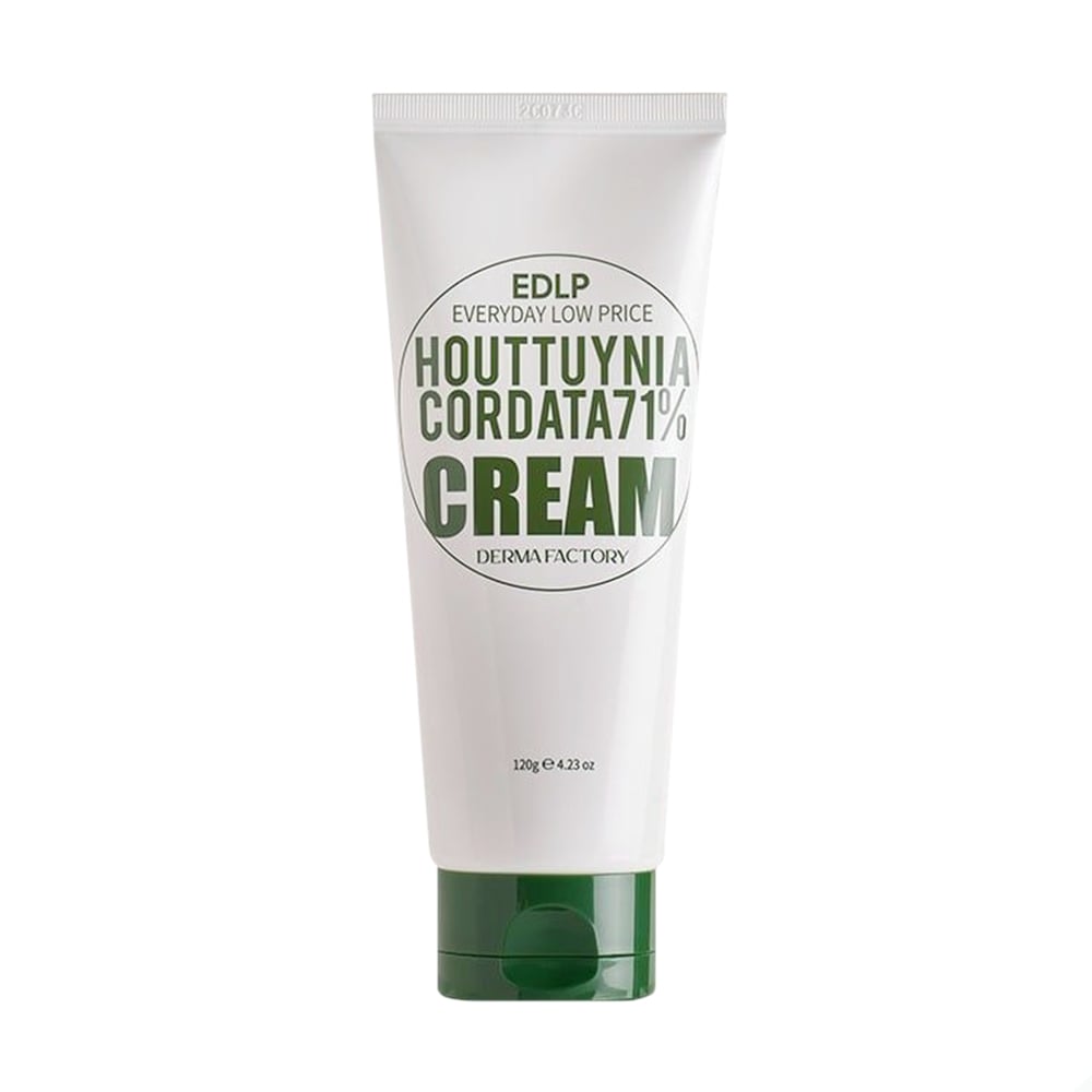 Легкий зволожувальний крем для обличчя Derma Factory EDLP Houttuynia Cordata 71% Cream з екстрактом хауттюйнії, 120 г