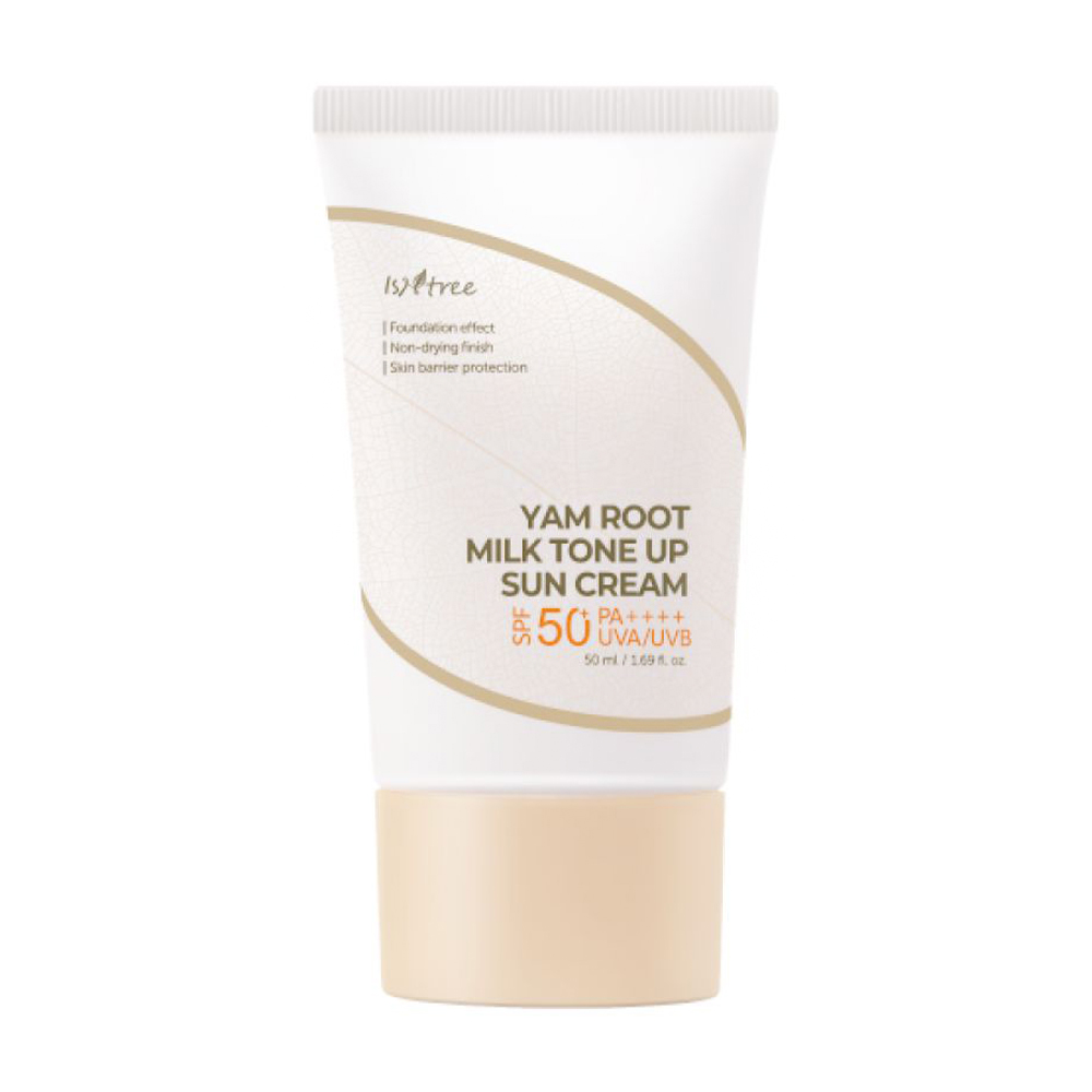 

Уцінка! Сонцезахисний крем для обличчя IsNtree Yam Root Milk Tone Up Sun Cream, SPF 50+ PA++++, із тональною дією, 50 мл