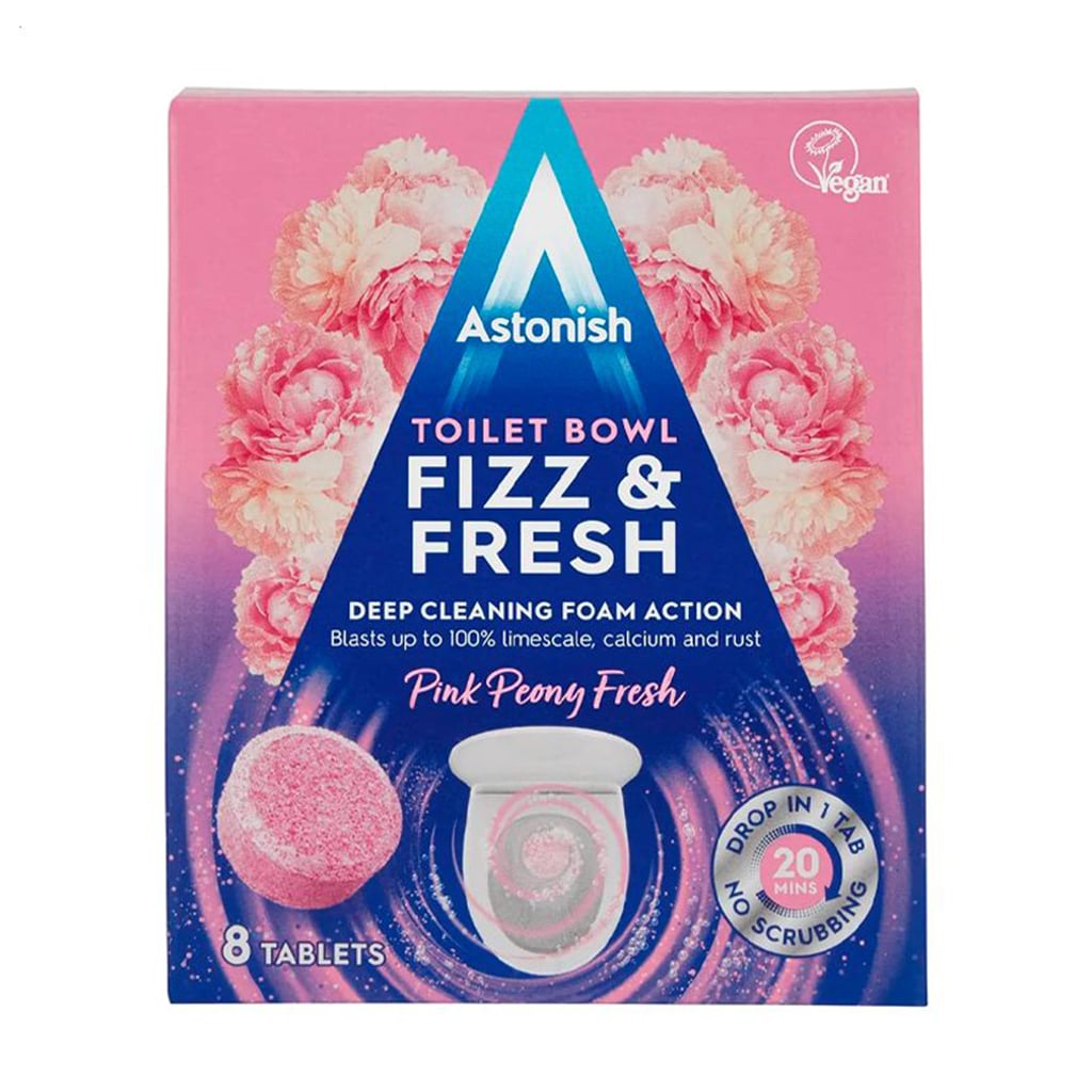 

Уцінка! Таблетки для чищення унітазів Astonish Fizz & Fresh з ароматом півонії, 8 шт