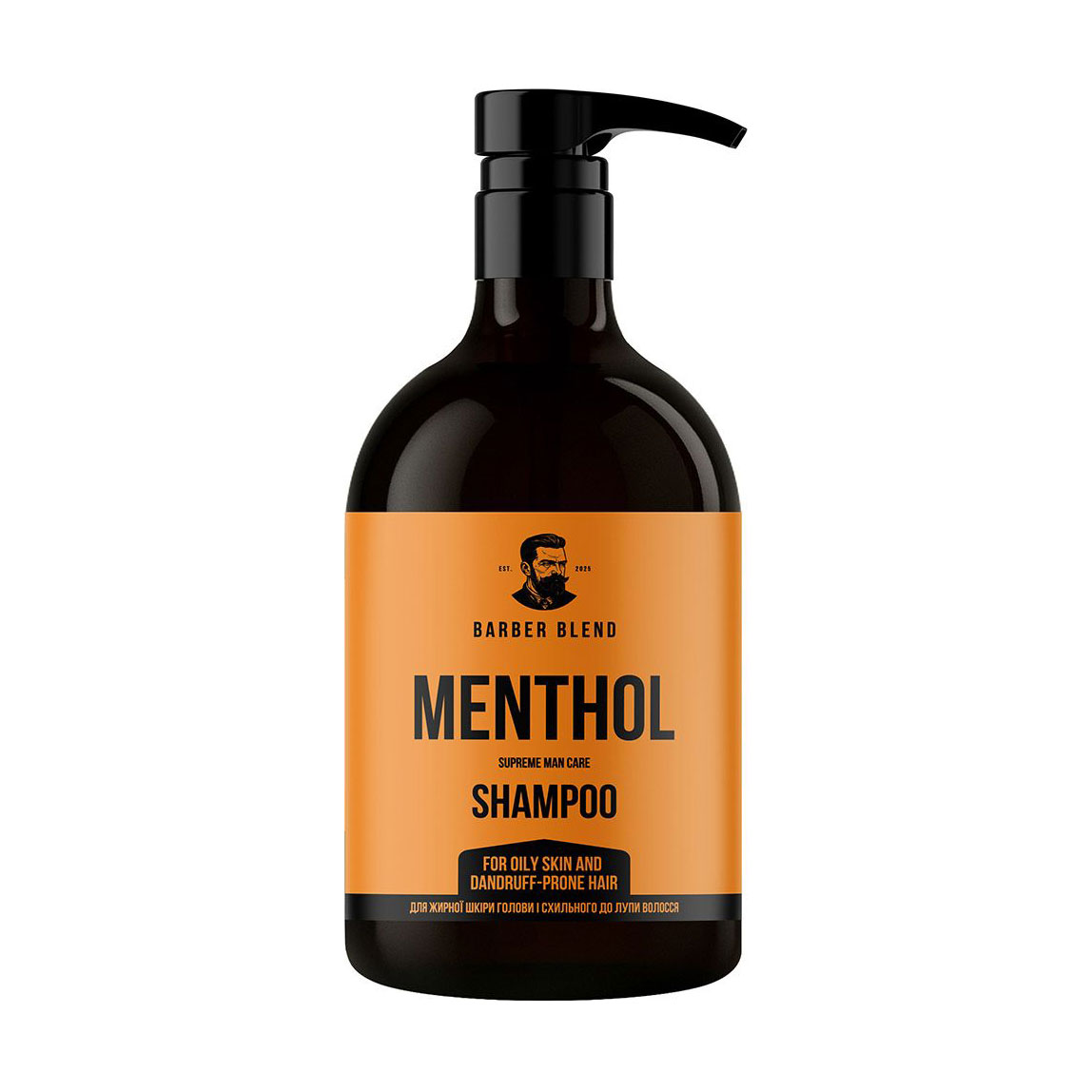 

Чоловічий шампунь Barber Blend Menthol Shampoo для жирної шкіри голови та схильного до лупи волосся, 500 мл
