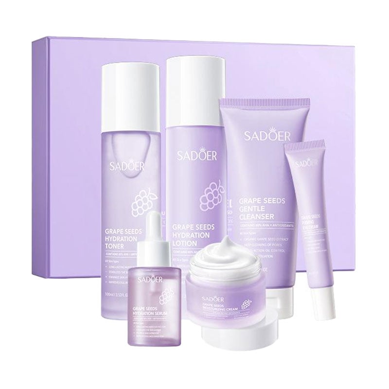 

Набір для обличчя Sadoer Grape Seed Multieffect Moisturizing Six-Piece Set, 6 продуктів