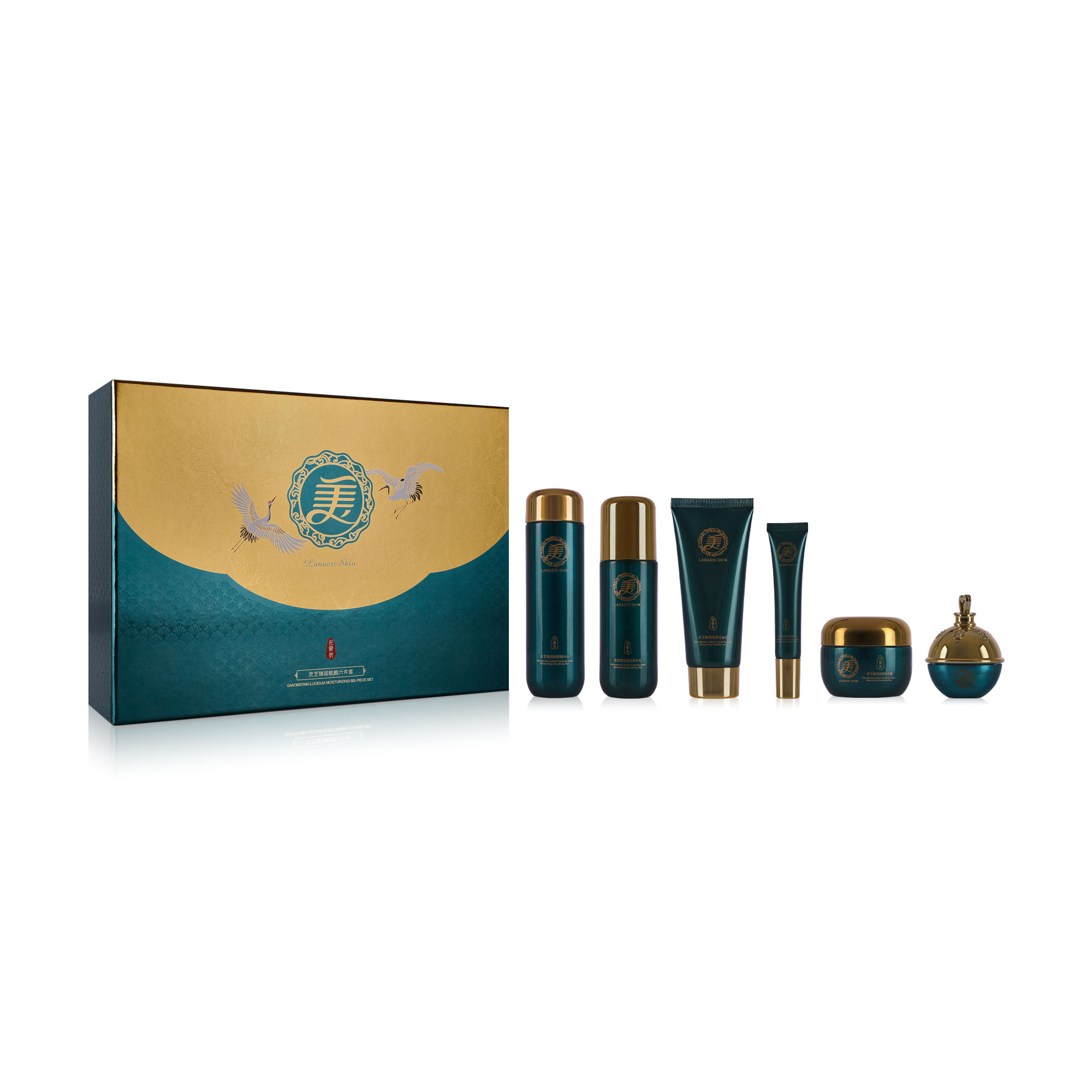 

Набір для обличчя Hymey's Beauty Lingzhi Moisturizing & Rejuvenating Six-Piece Set, 6 продуктів