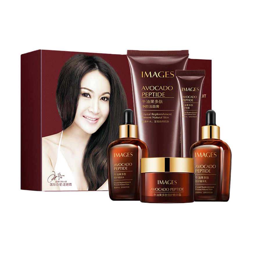 

Набір для обличчя Images Beauty Avocado Peptide Repair & Moisturizing Set, 5 продуктів