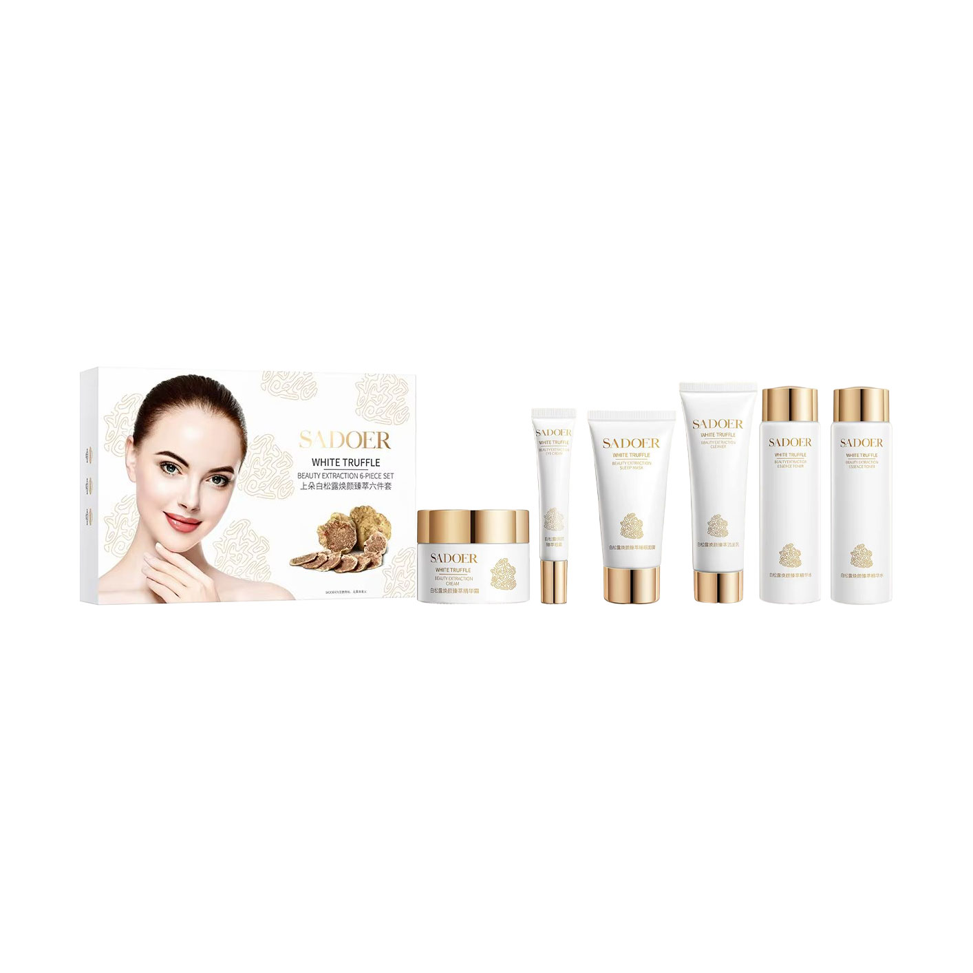 

Набір для обличчя Sadoer White Truffle Luxury Rejuvenating Six-Piece Set, 6 продуктів