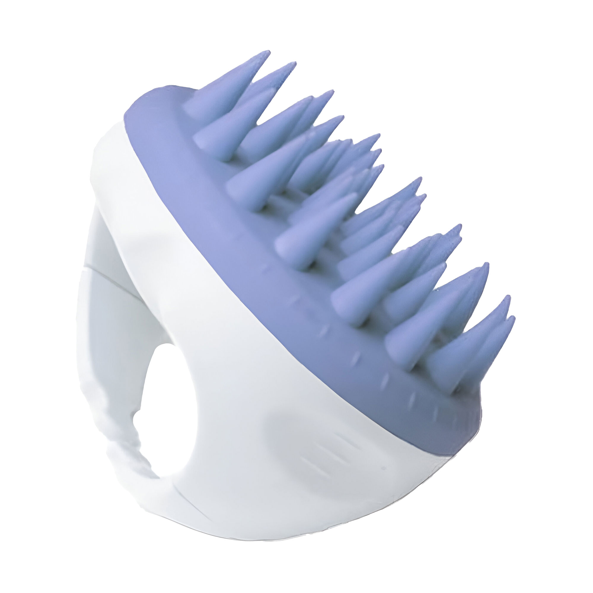 

Щітка-масажер для шкіри голови Cosmo Shop з ергономічною ручкою, біло-волошкова, 8.5*7.7*3 см, 1 шт (CS039WC)