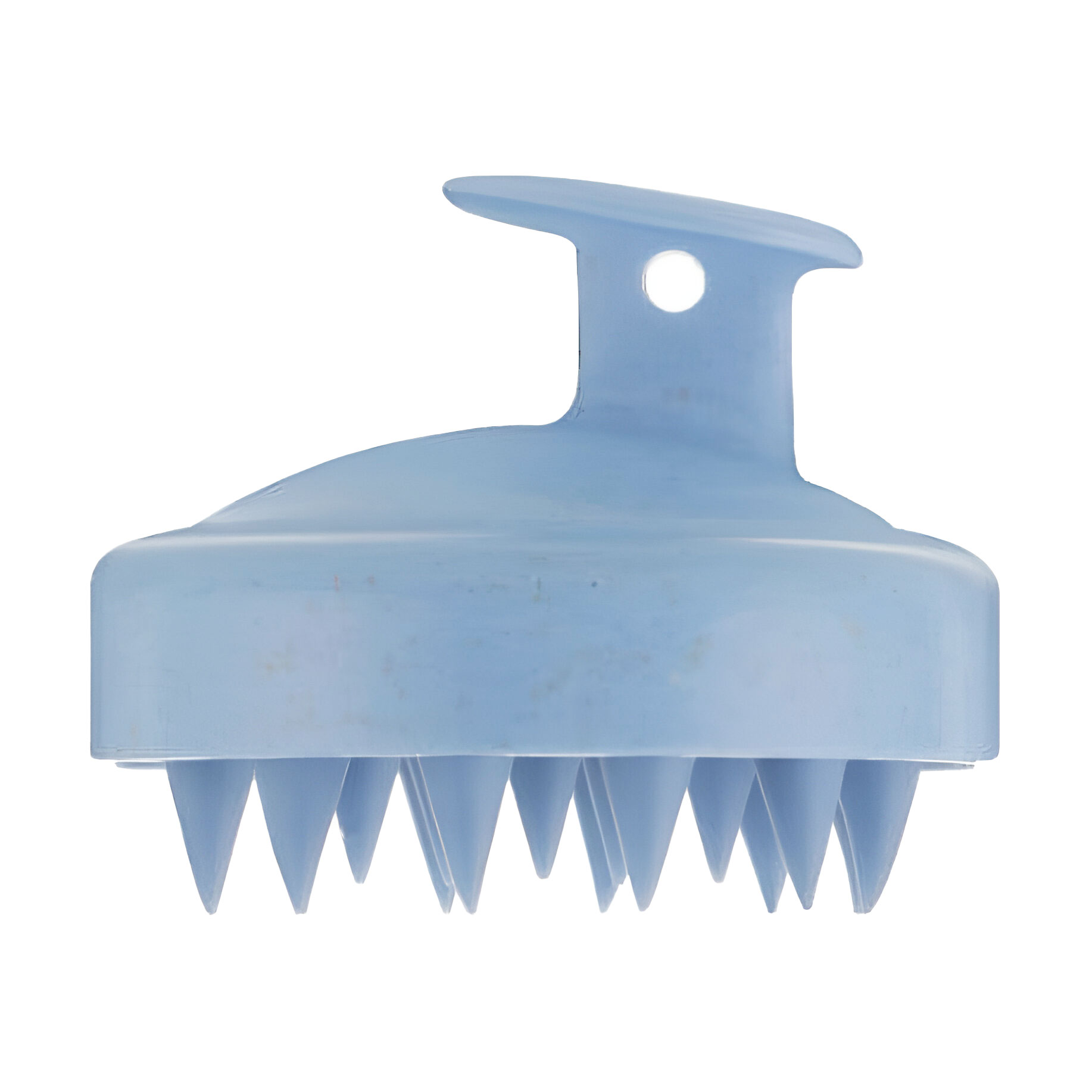 

Щітка-масажер для шкіри голови Cosmo Shop силіконова, кругла з ручкою, мармурова блакитна, 1 шт (CS041AM)