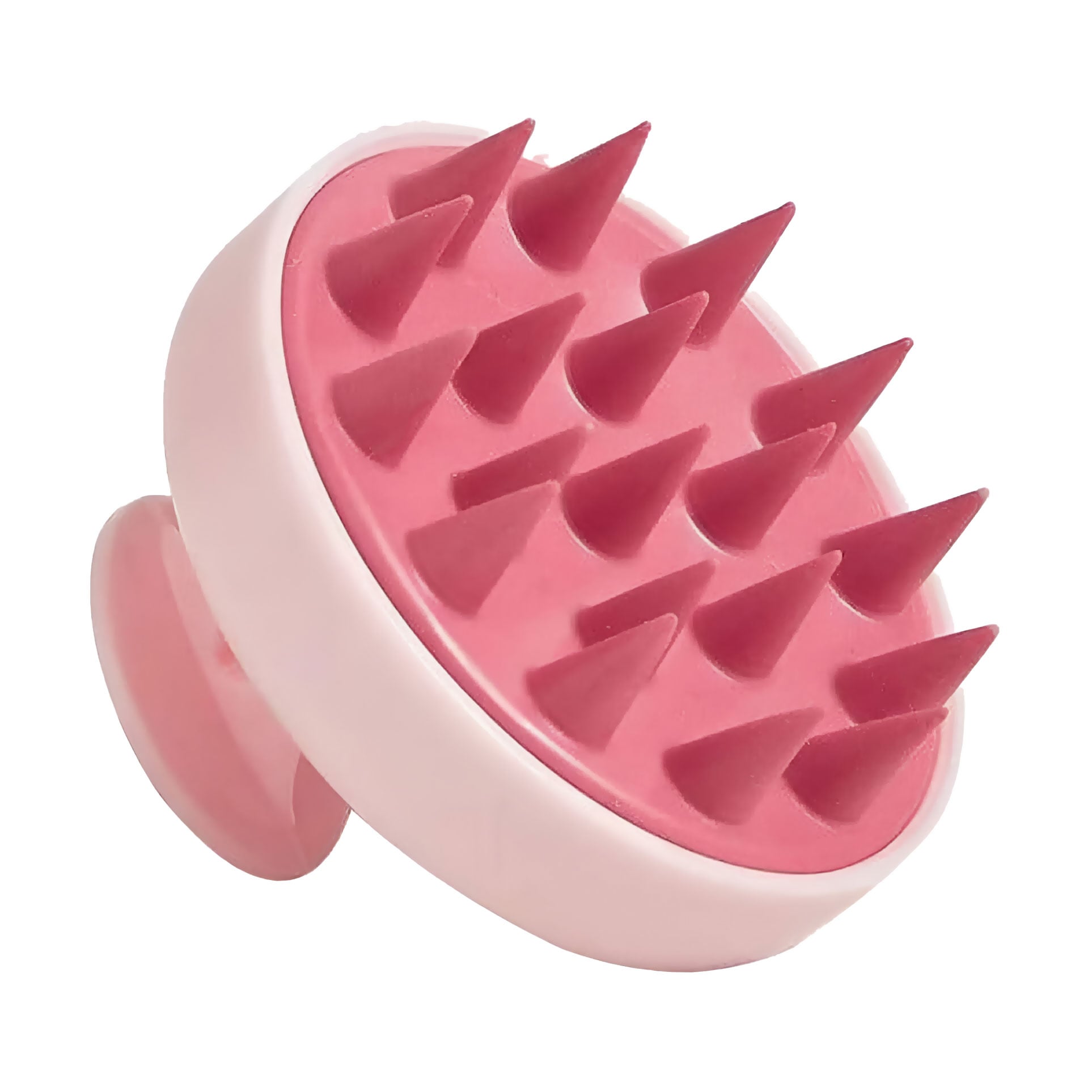 

Щітка-масажер для шкіри голови Cosmo Shop силіконова, кругла з ручкою, матова джеральдін, 1 шт (CS041MG)