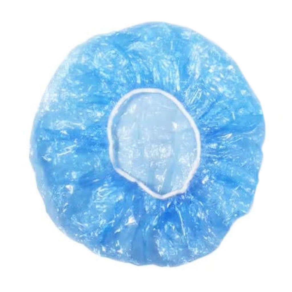 

Шапочка для душу Cosmo Shop матеріал PE, прозора, синя, 5 шт (CS57A)