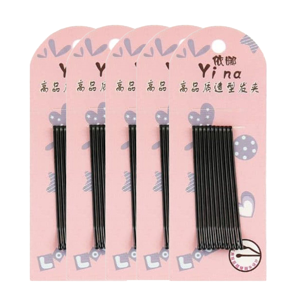 

Невидимки для волосся Cosmo Shop Yina чорні, 50 мм, 50 шт (SH35)