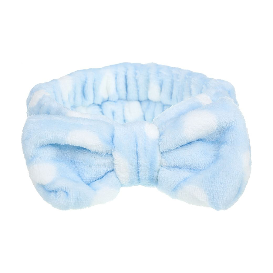 

Пов'язка косметична Cosmo Shop Бантик, блакитна з білим горошком, 1 шт (CS11004)