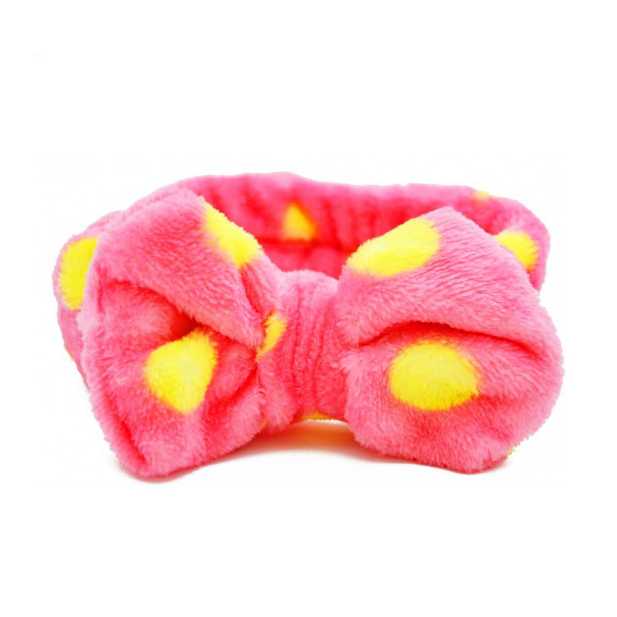 

Пов'язка косметична Cosmo Shop Бантик, теракотова з жовтим горошком, 1 шт (CS11011)