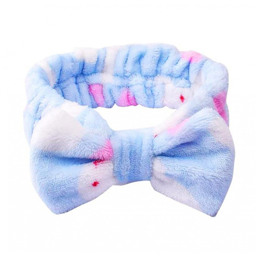 

Пов'язка косметична Cosmo Shop Бантик, блакитна з кольоровим принтом, 1 шт (CS11027)