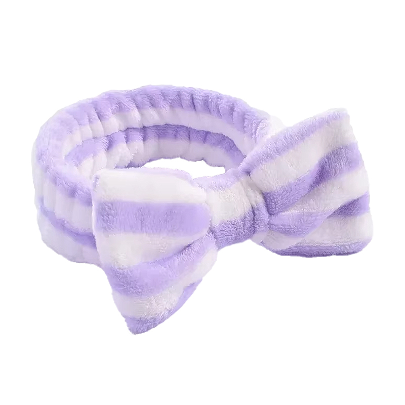 

Пов'язка косметична Cosmo Shop Бантик, біло-лавандова смужка, 1 шт (CS11034)