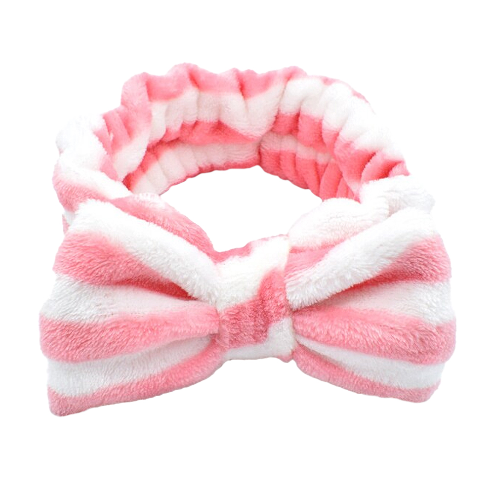 

Пов'язка косметична Cosmo Shop Бантик, коралово-біла смужка, 1 шт (CS11036)