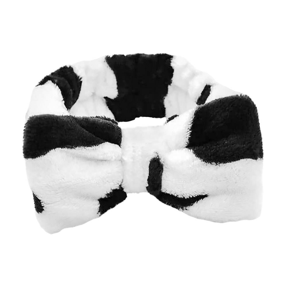 

Пов'язка косметична Cosmo Shop Бантик, біла з чорно-сірим принтом, 1 шт (CS11040)