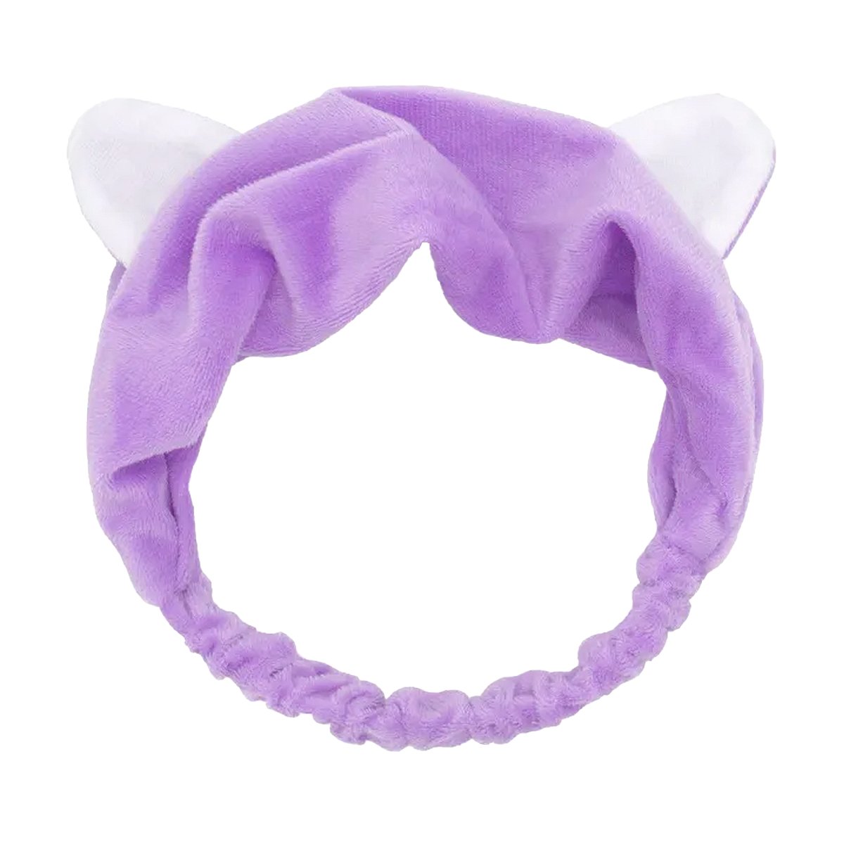 

Пов'язка косметична Cosmo Shop Котик, фіолетова з білими вушками, 1 шт (CS0963)