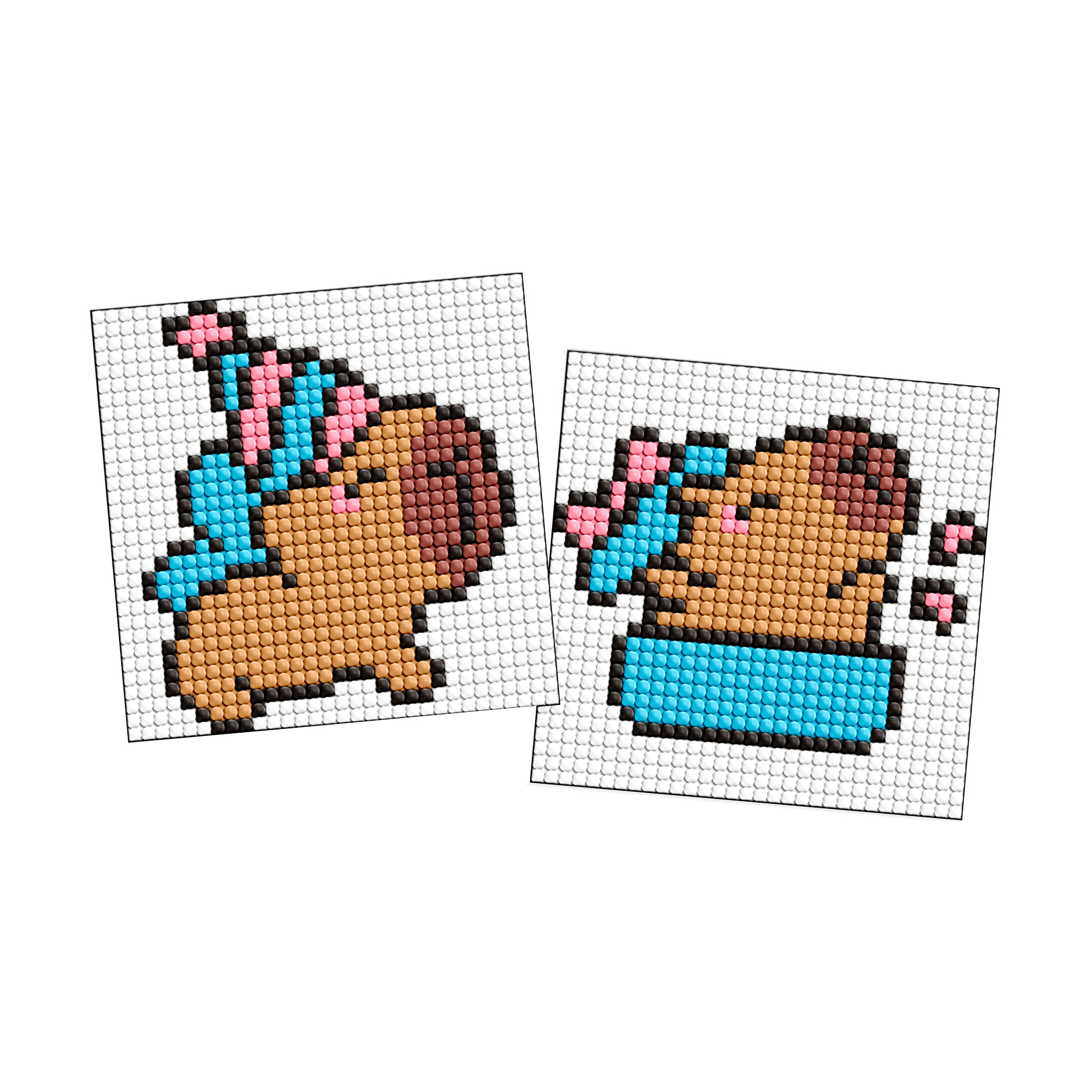 

Алмазна мозаїка на самоклейній основі Ideyka Капібара святкує, 9*9 см, 2 шт (AMS1164)