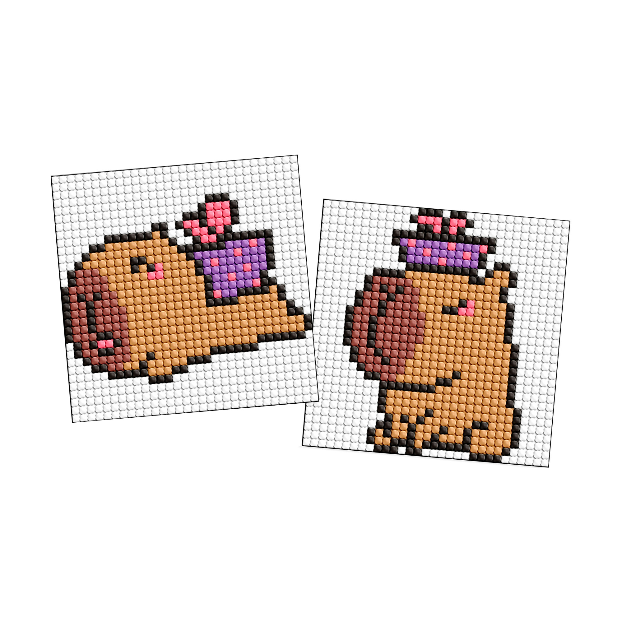 

Алмазна мозаїка на самоклейній основі Ideyka Капібара 10, 9*9 см, 2 шт (AMS1172)